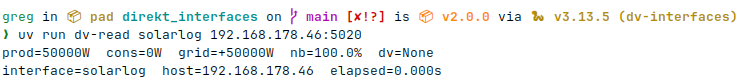 dv-read output